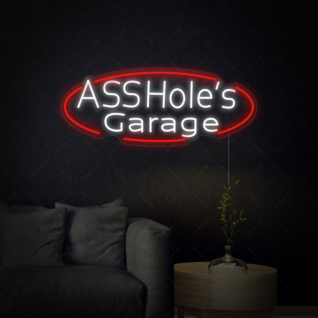 "Assholes Garage" Letreros Neon