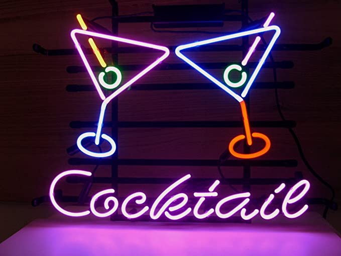 "Cocktails, Martini" Letreros Neon