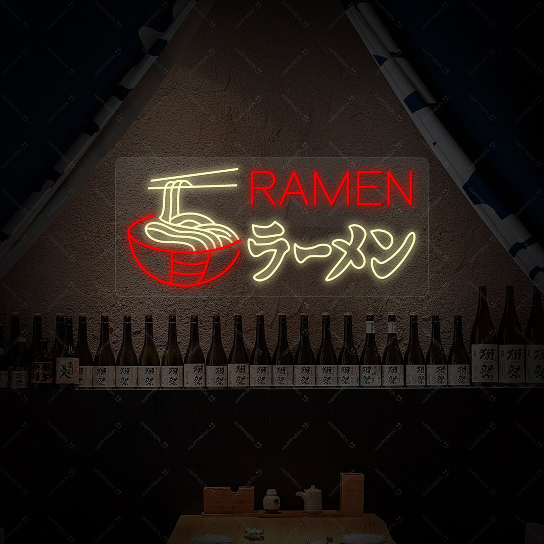 Fideos Ramen Letrero de neón, Decoración Japonesa para Restaurantes