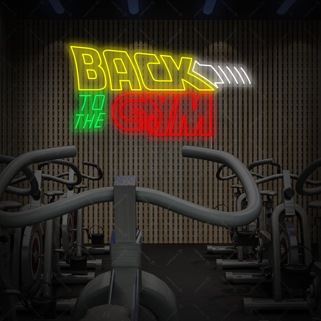 "Back To The Gym" Letrero de neón