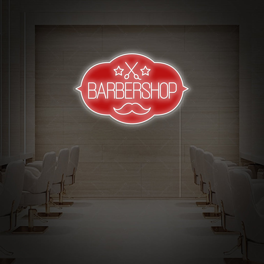 "Barbershop" Letrero de neón