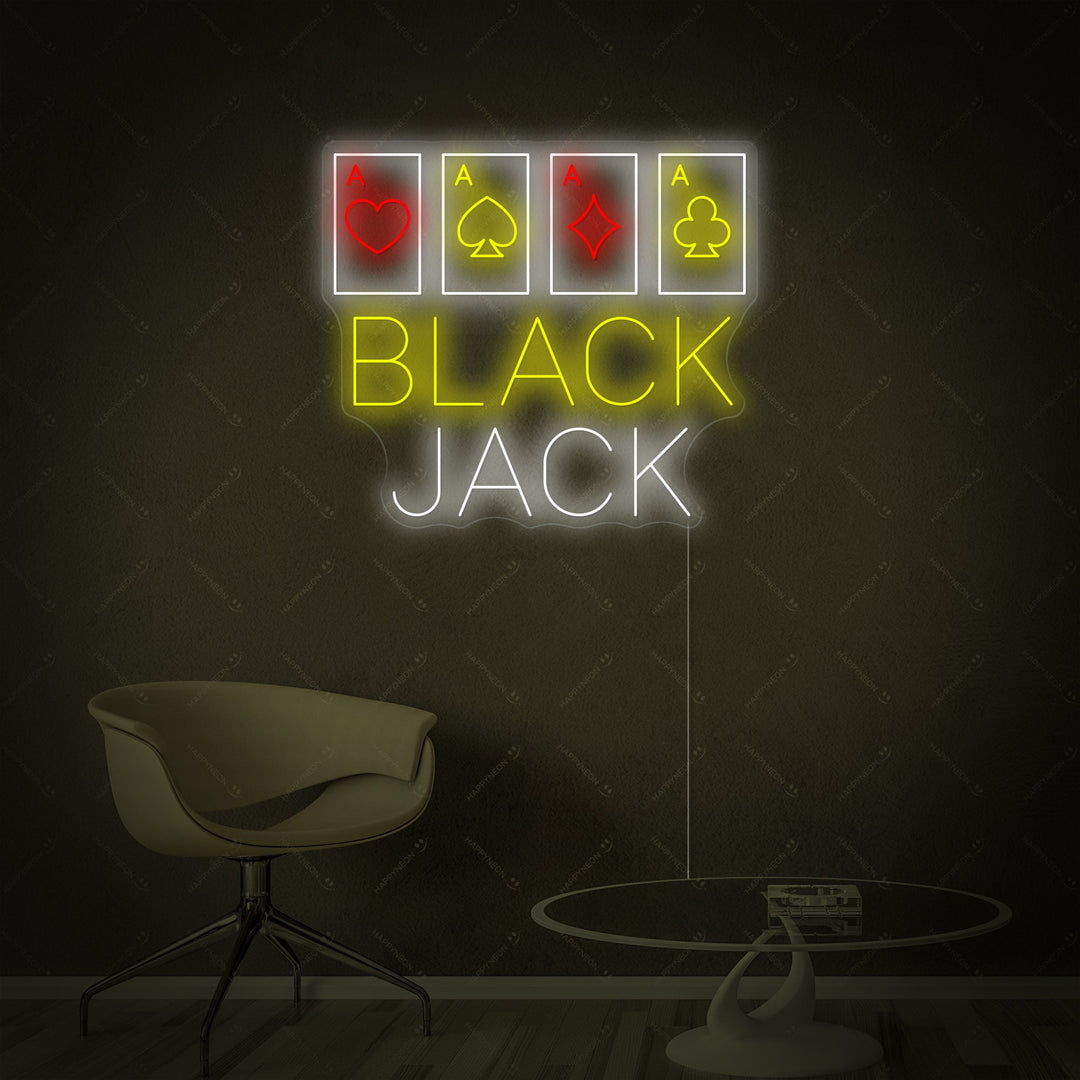 "Black Jack" Letrero de neón