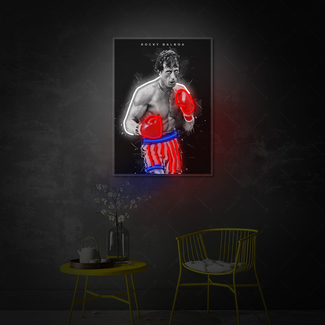 "Leyenda del boxeo" Letrero de neón