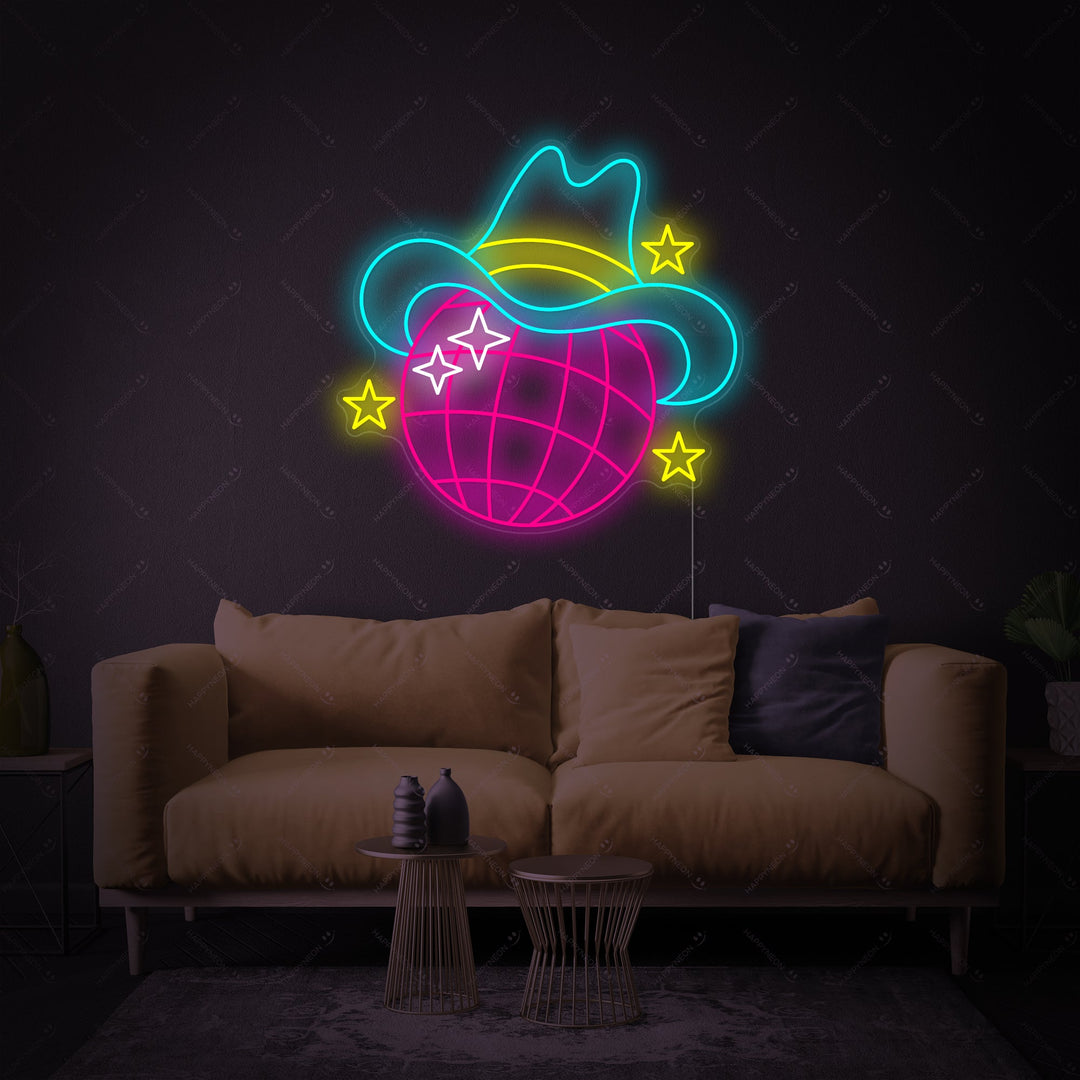 "Disco Ball" Letrero de neón