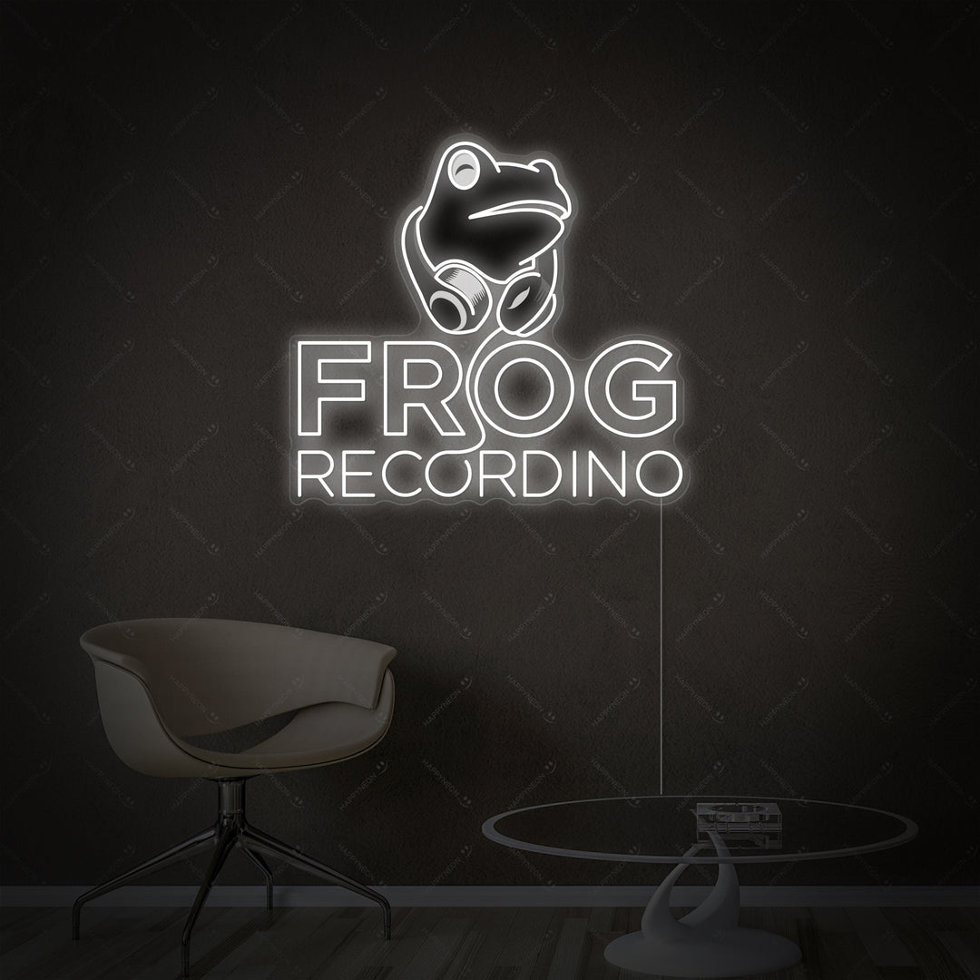 "Frog Recording" Letrero de neón