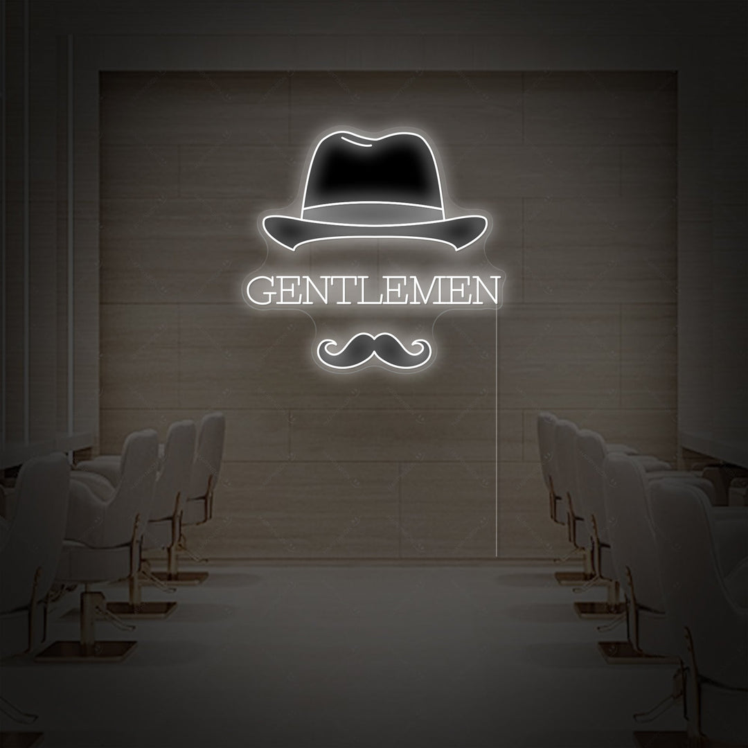 "Gentlemen" Letrero de neón