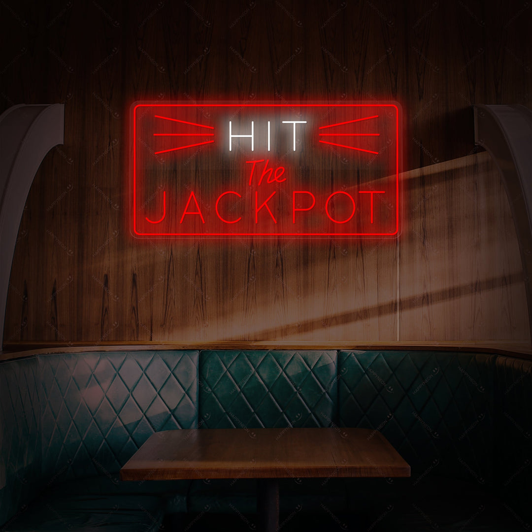 "Hit The Jackpot" Letrero de neón