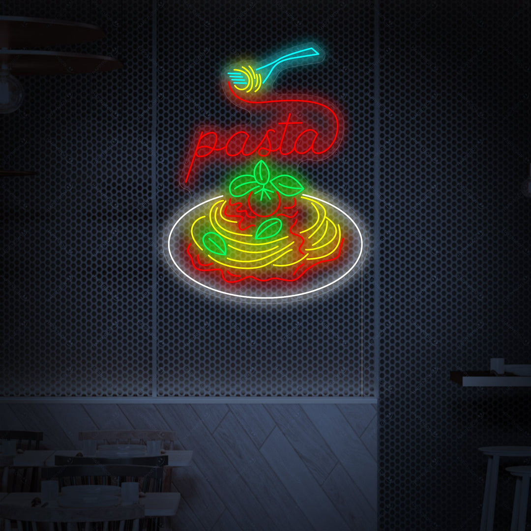 "Plato de pasta italiana" Letrero de neón