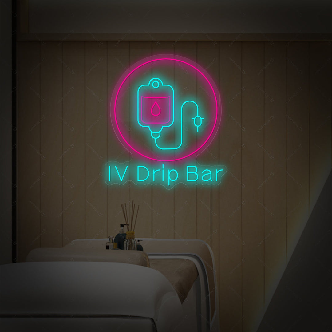 "Iv Drip Bar" Letrero de neón