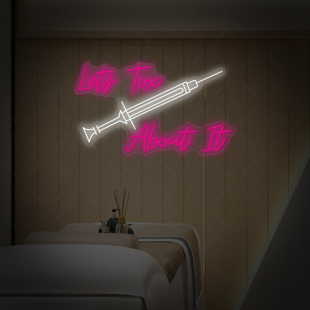 "Lets Tox About It" Letrero de neón