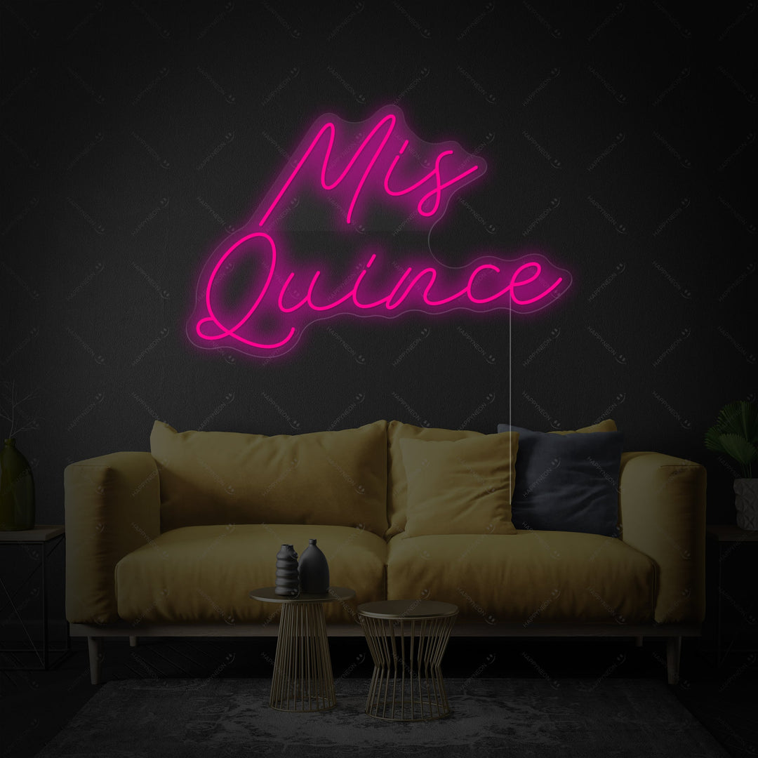 "Mis Quince" Letrero de neón