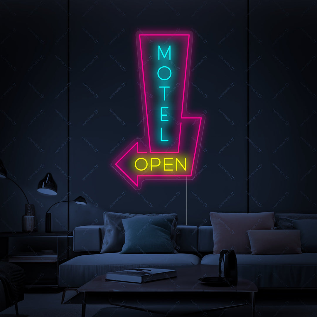 "Motel Open" Letrero de neón