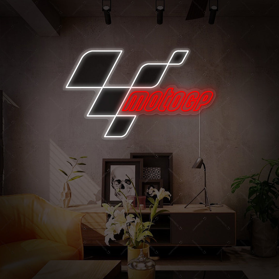 "Logotipo De Carrera De Moto Gp" Letrero de neón
