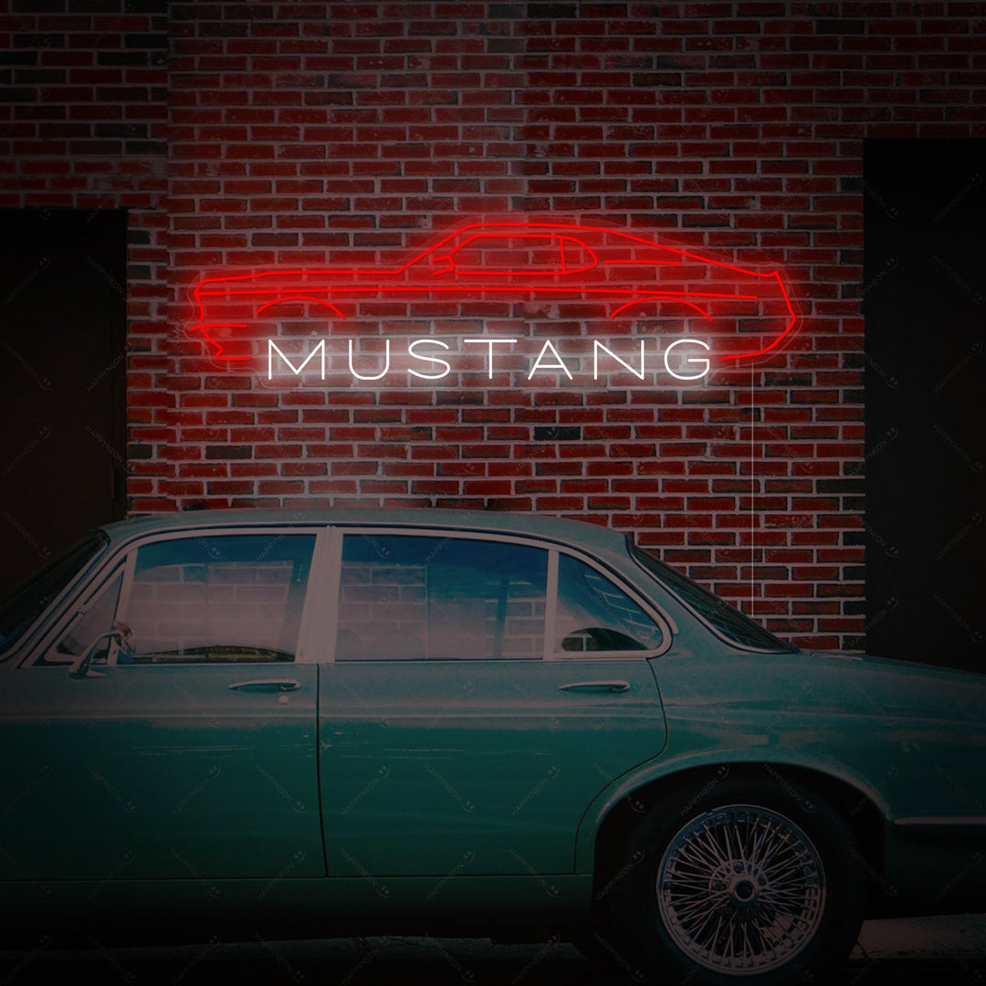 "Mustang Car" Letrero de neón