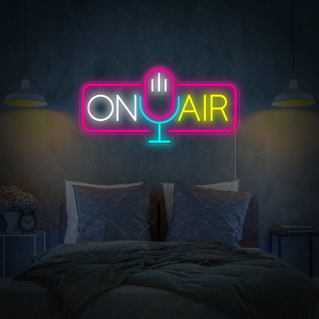 "On Air" Letrero de neón