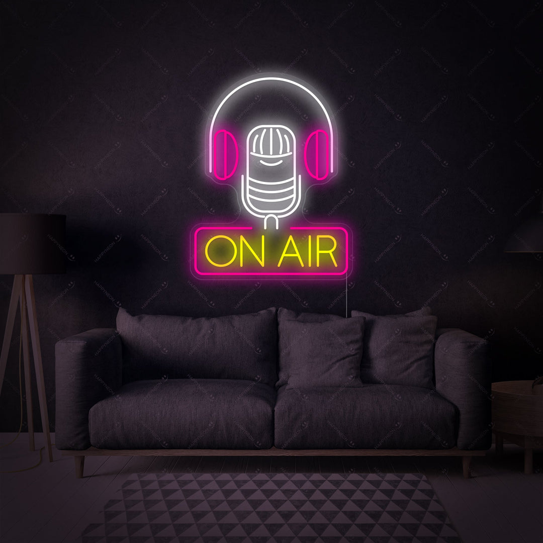 "On Air" Letrero de neón