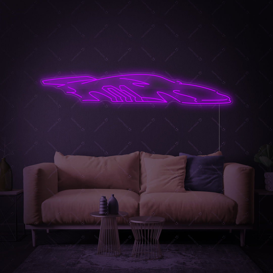 "Coche de carreras" Letrero de neón