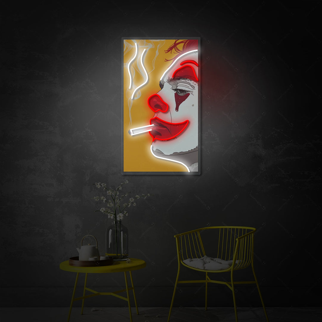 "Joker fumando" Letrero de neón