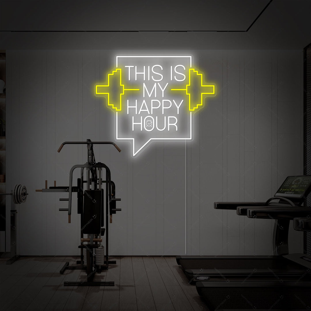 "This Is My Happy Hour" Letrero de neón