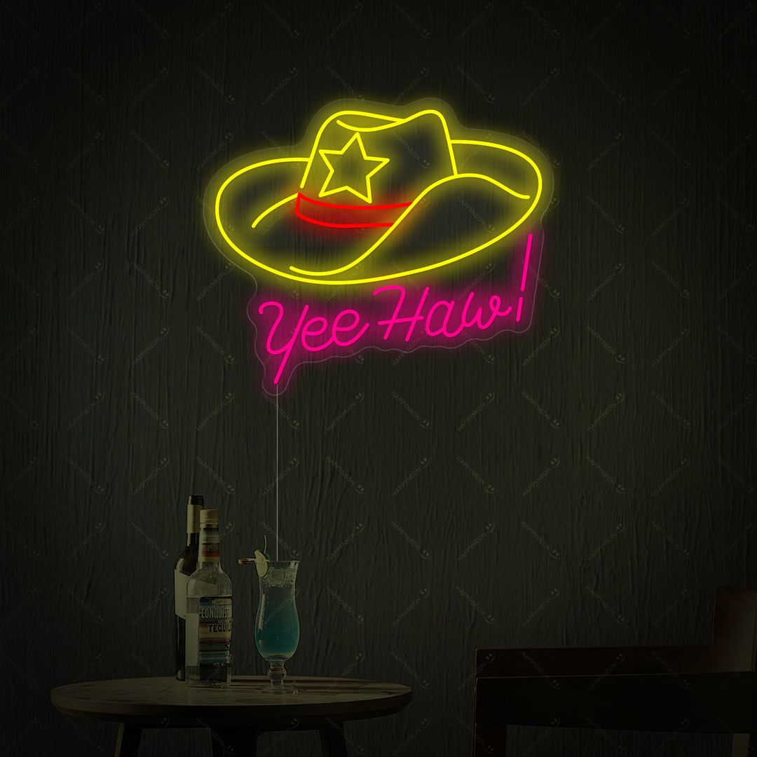 "Yeehaw" Letrero de neón