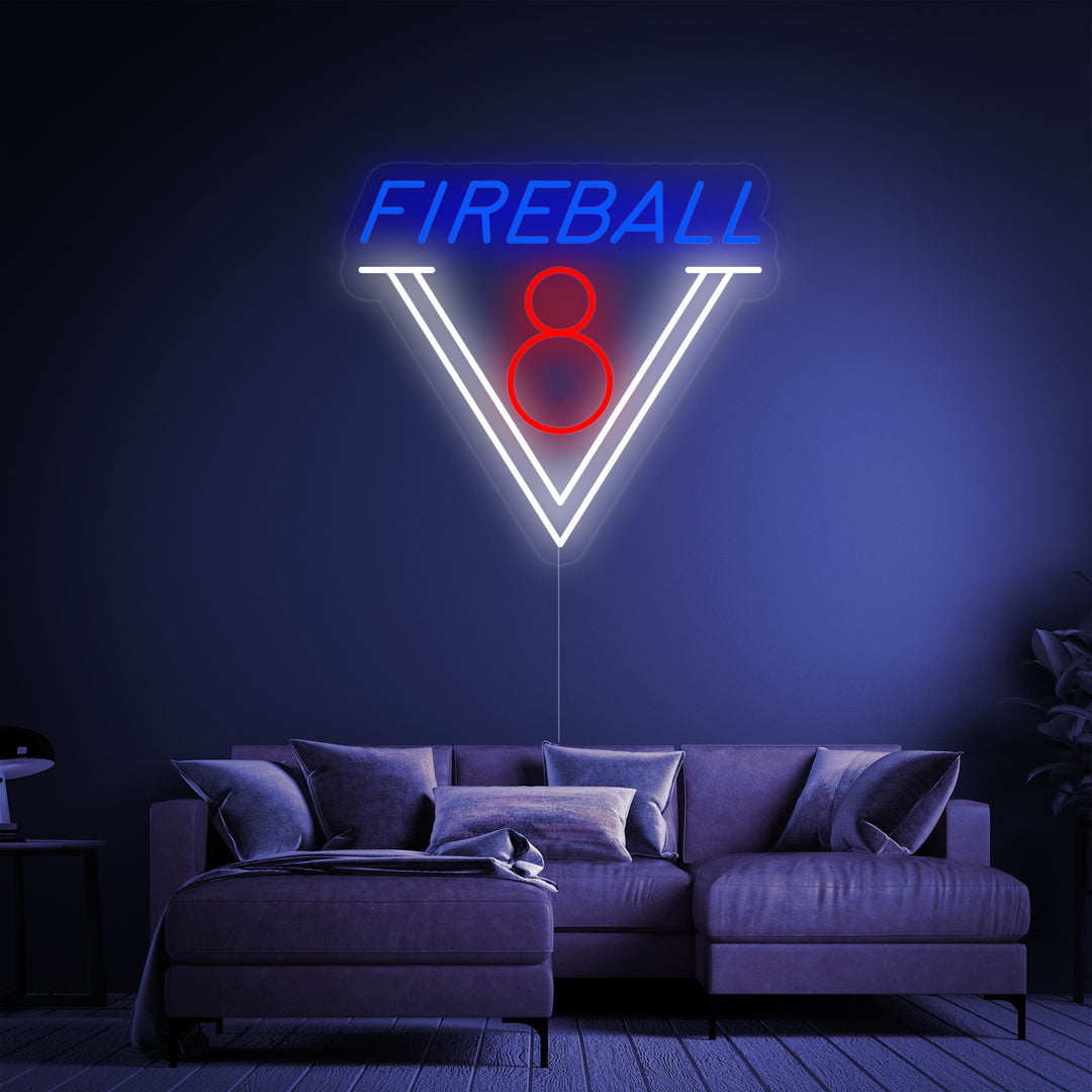 "Coche Fireball V8 De Los Años 50" Letreros Neon