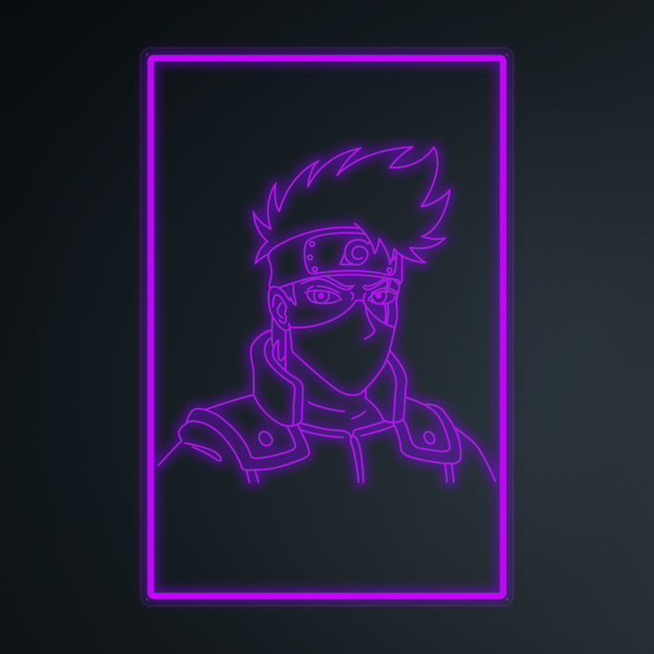 "Anime Kakashi Hatake" Letreros Neon en Miniatura