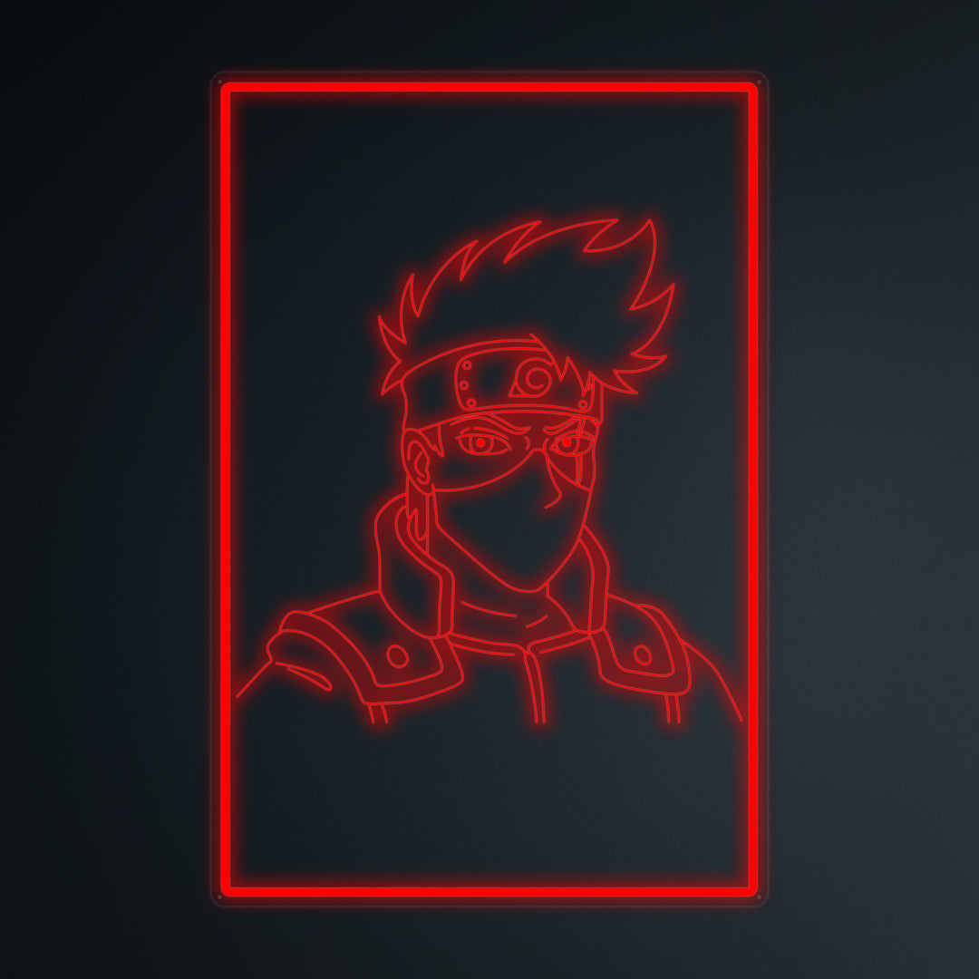 "Anime Kakashi Hatake" Letreros Neon en Miniatura