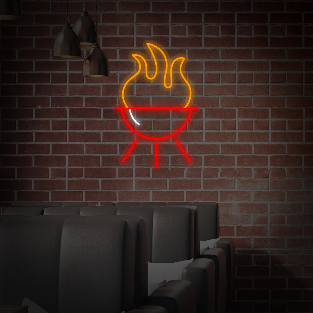 "Restaurante De Barbacoa Y Barbacoa" Letreros Neon