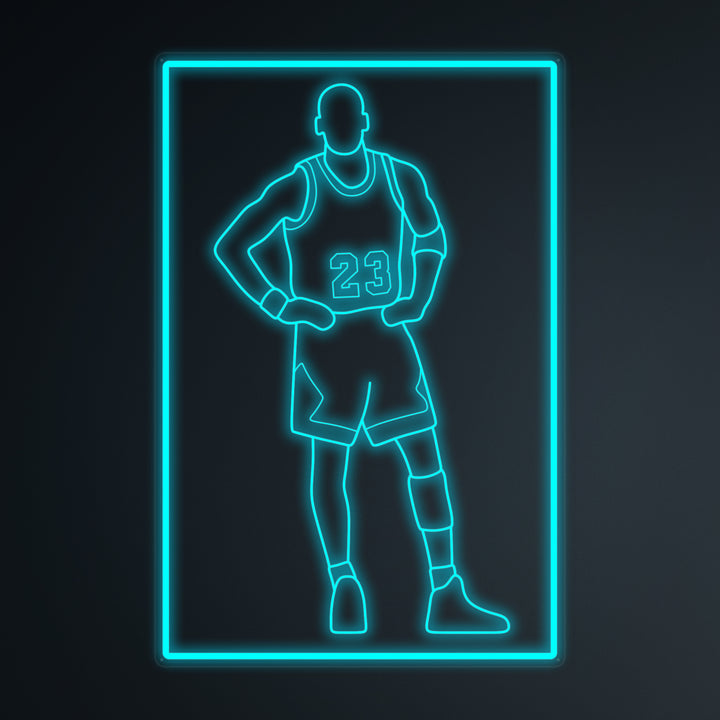 "Jugador De Baloncesto 23" Letreros Neon en Miniatura