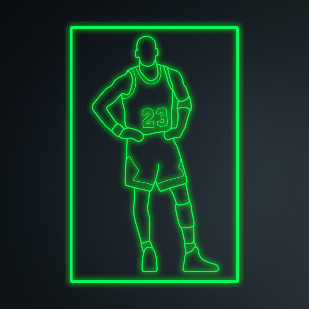 "Jugador De Baloncesto 23" Letreros Neon en Miniatura