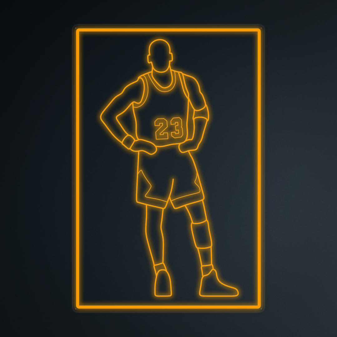 "Jugador De Baloncesto 23" Letreros Neon en Miniatura