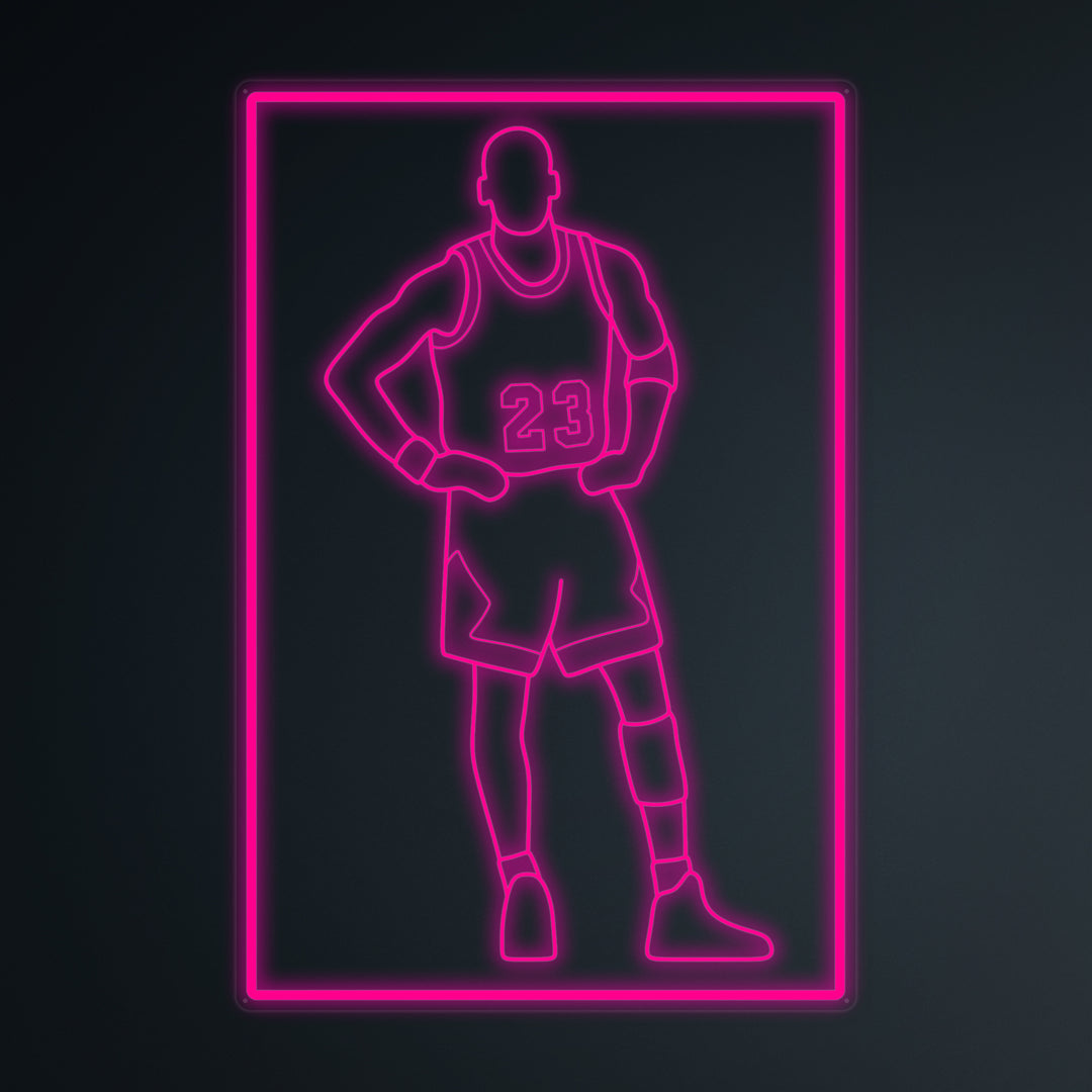 "Jugador De Baloncesto 23" Letreros Neon en Miniatura