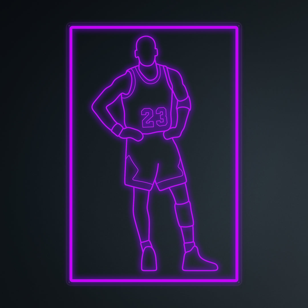 "Jugador De Baloncesto 23" Letreros Neon en Miniatura