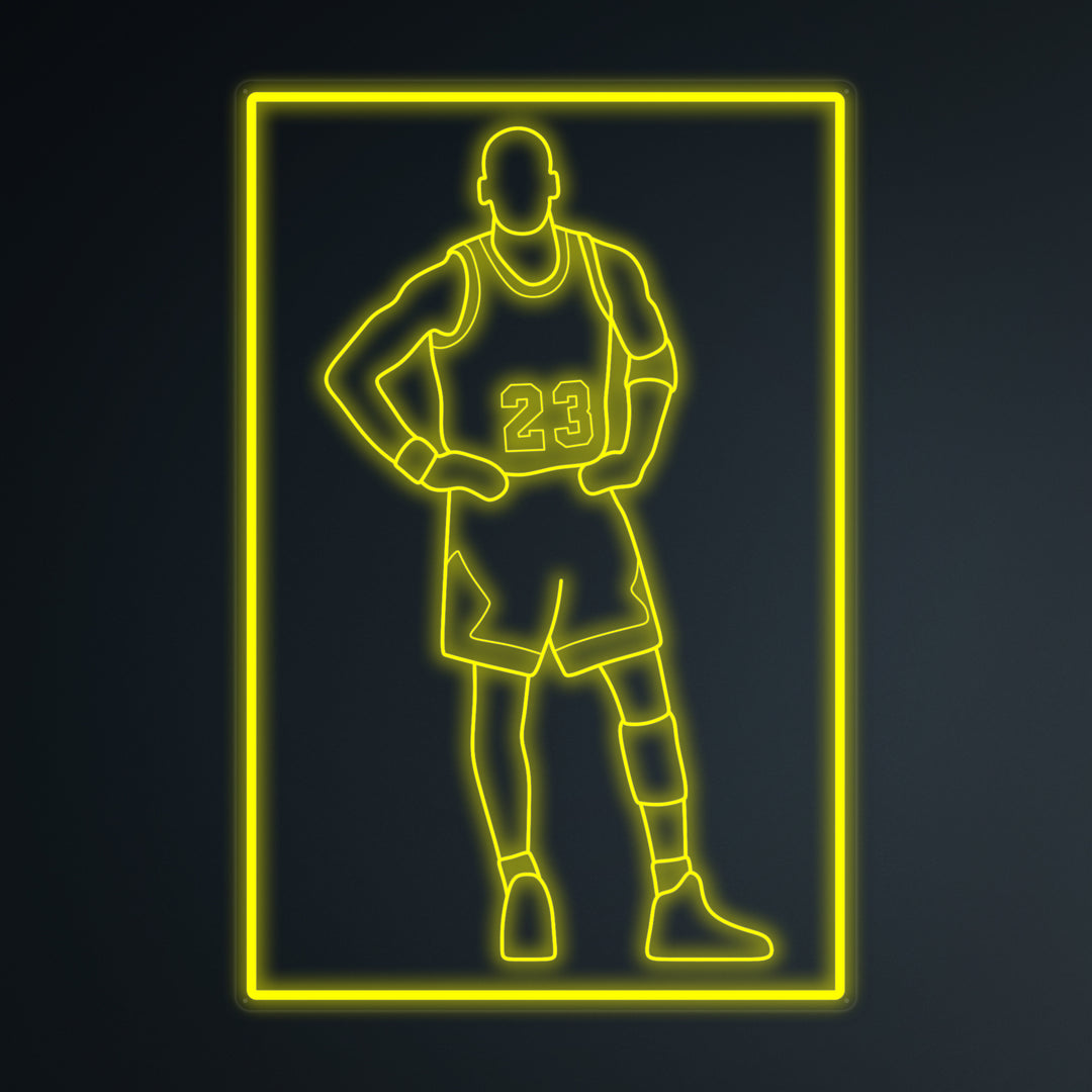 "Jugador De Baloncesto 23" Letreros Neon en Miniatura