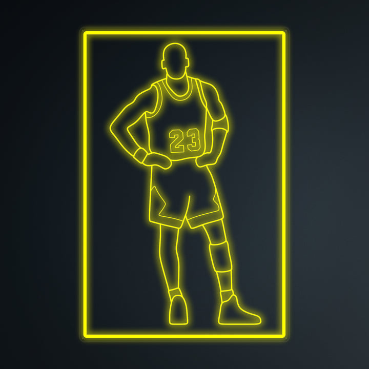"Jugador De Baloncesto 23" Letreros Neon en Miniatura