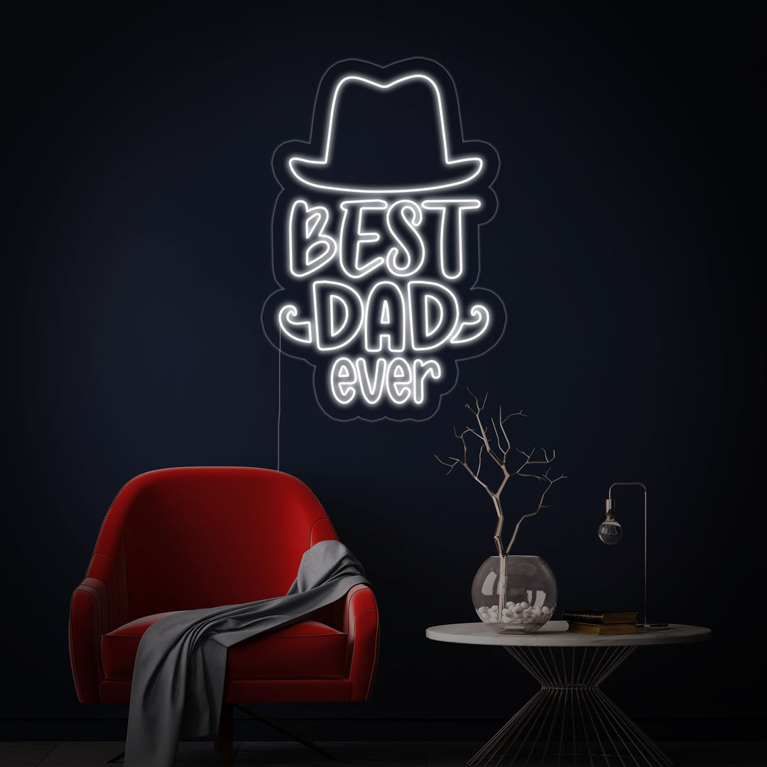 "Best Dad Ever" Letreros Neon