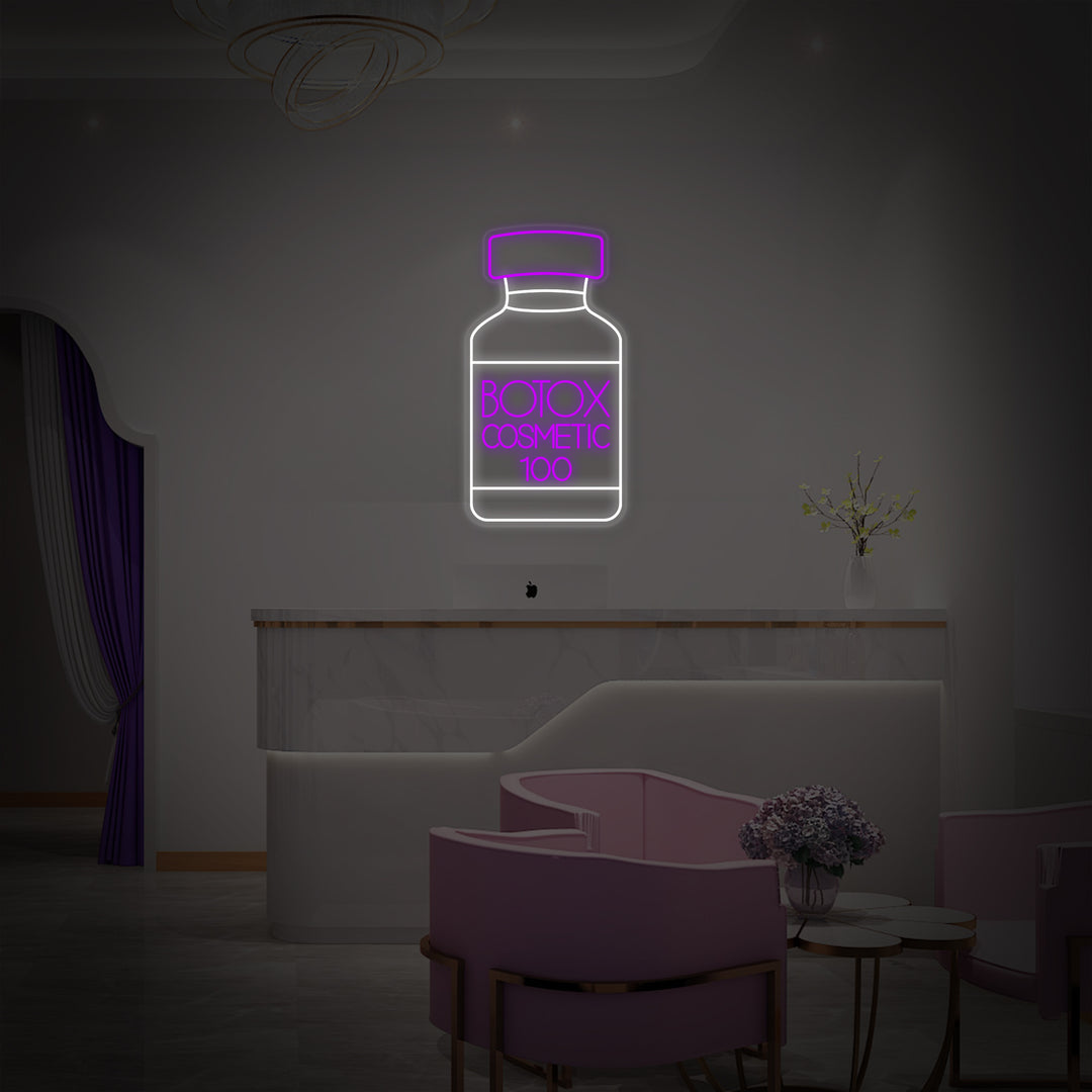 "Tienda De Cosméticos Botox Y Centro De Cuidado De La Piel" Letreros Neon