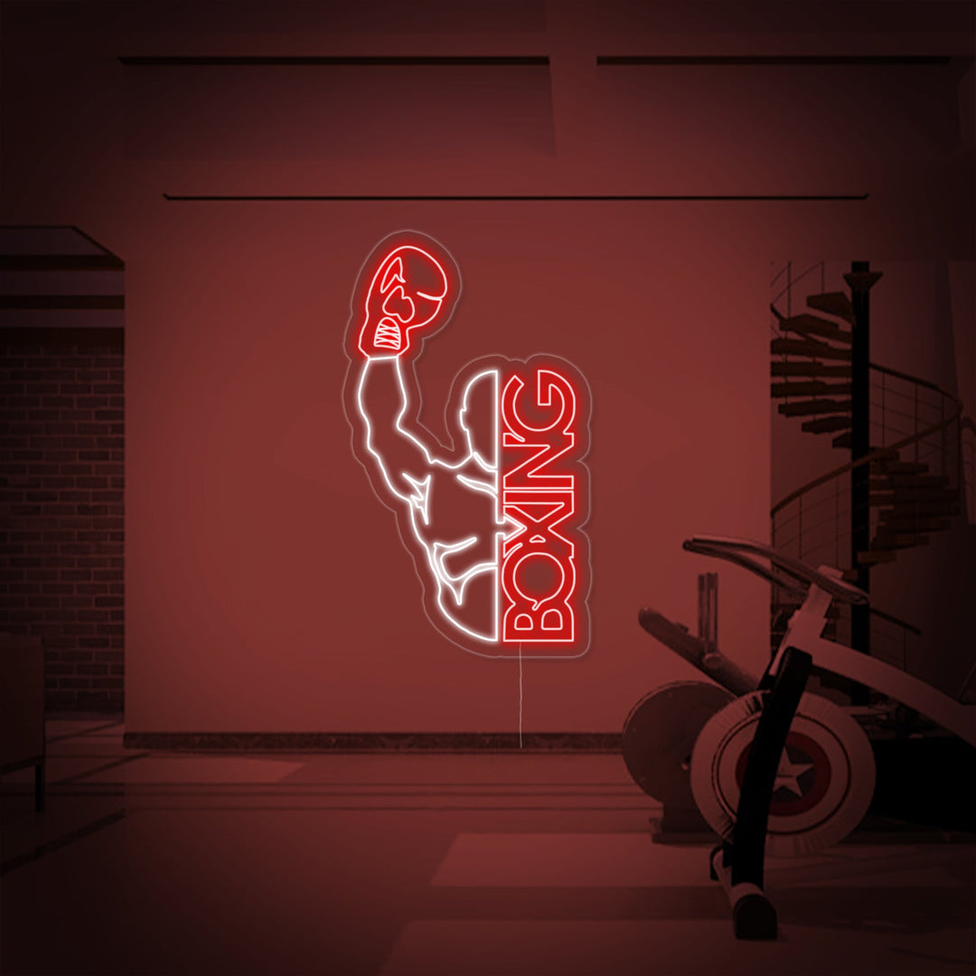 "Boxing, Hombre" Letreros Neon