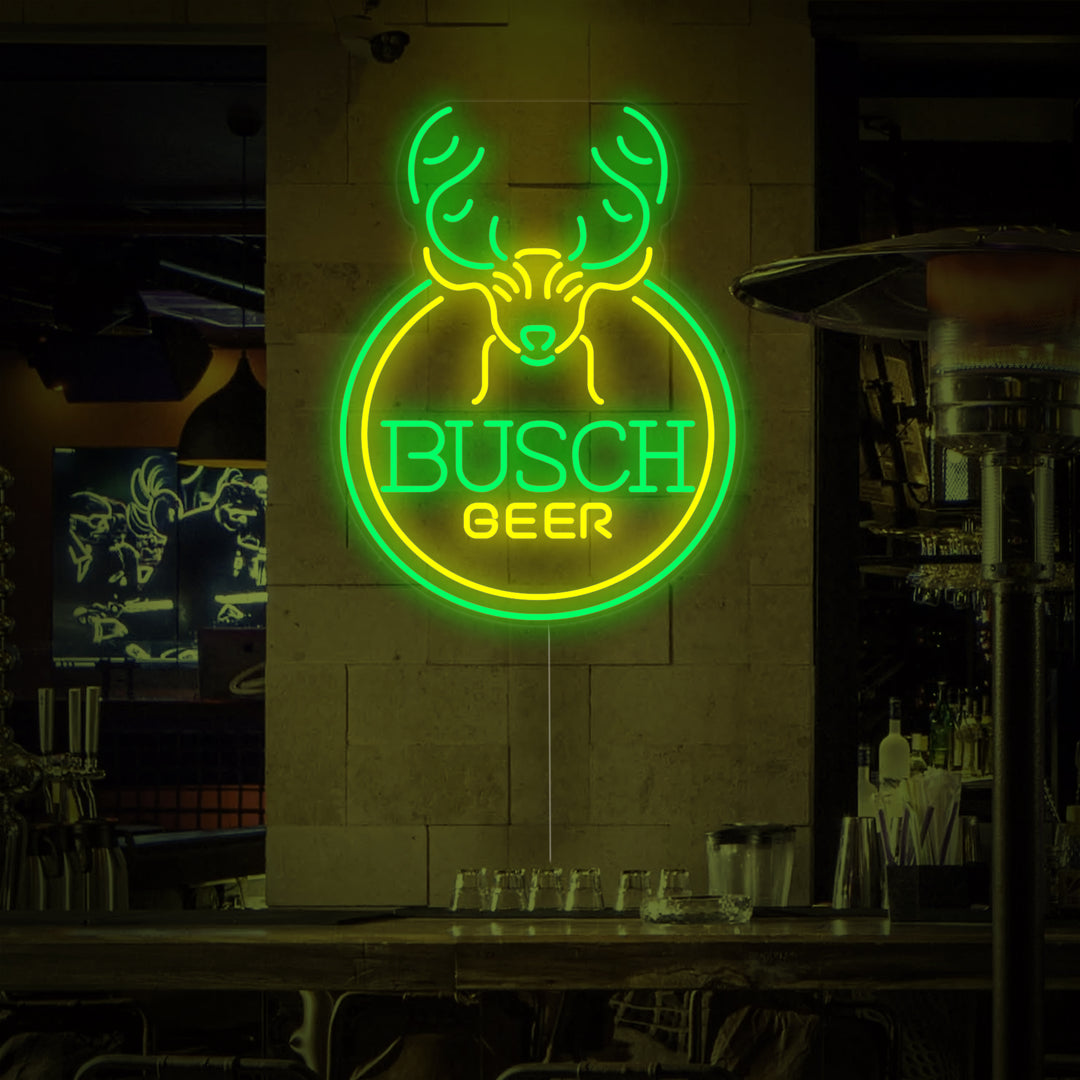 "Cabeza De Ciervo Cerveza Y Bar" Letreros Neon