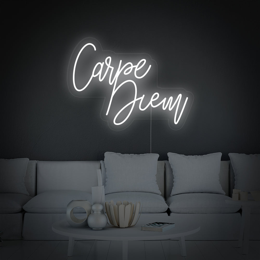 "Carpe Diem Latin Means Seize the Day" Letreros Neon