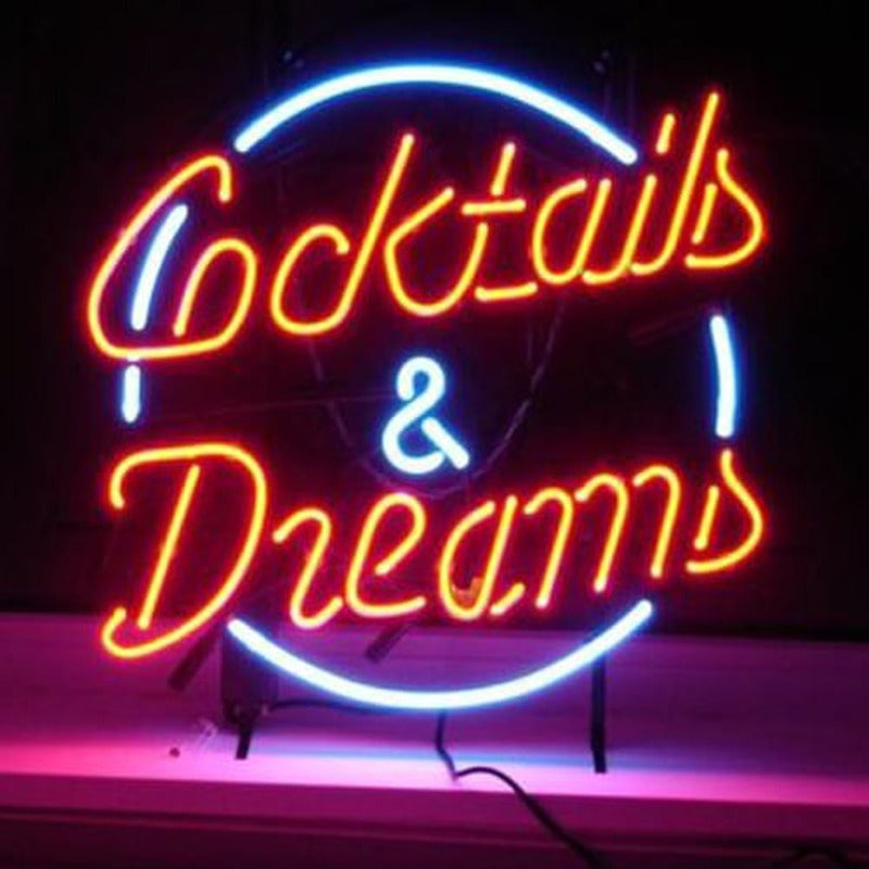 "Cocktails And Dreams" Letreros Neon