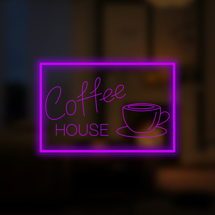"Cafetería Coffee House" Letreros Neon en Miniatura