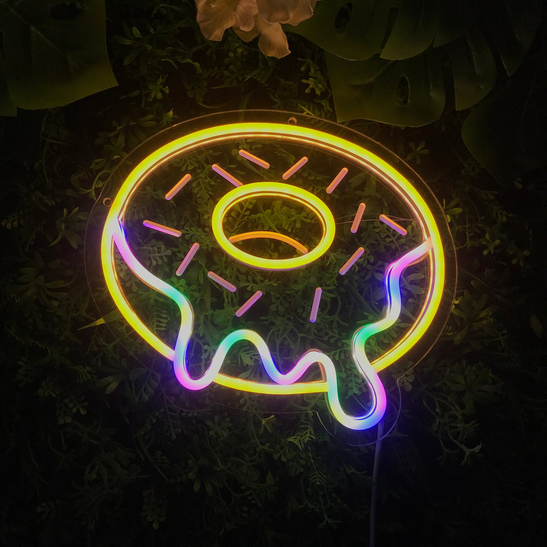 "Donut Colorido" Mini Letreros Neon