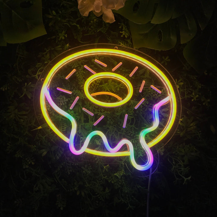 "Donut Colorido" Mini Letreros Neon