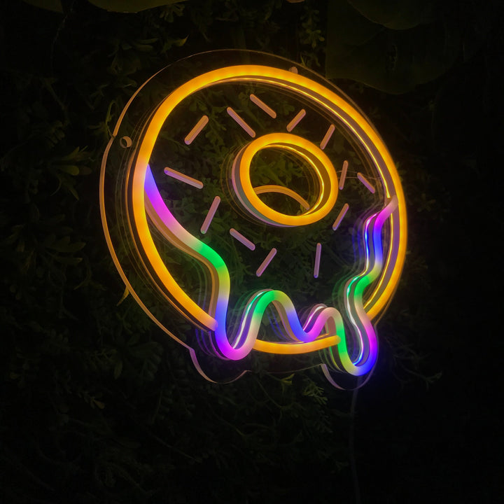 "Donut Colorido" Mini Letreros Neon