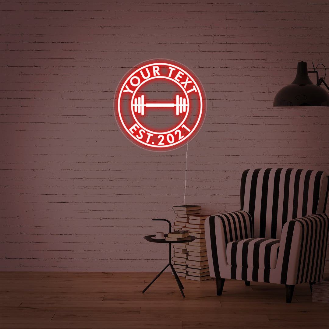 "Your Text, Fitness Personalizado, Gimnasio Personalizado" Letreros Neon