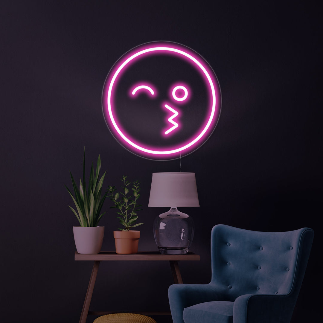"Emoji Parpadear Besar" Letreros Neon