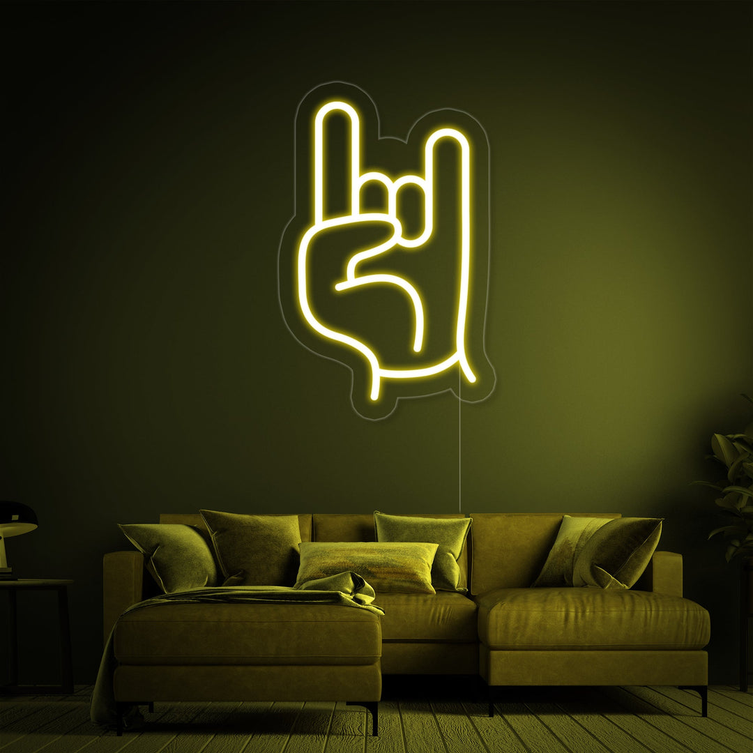 "Emoji Cuernos" Letreros Neon
