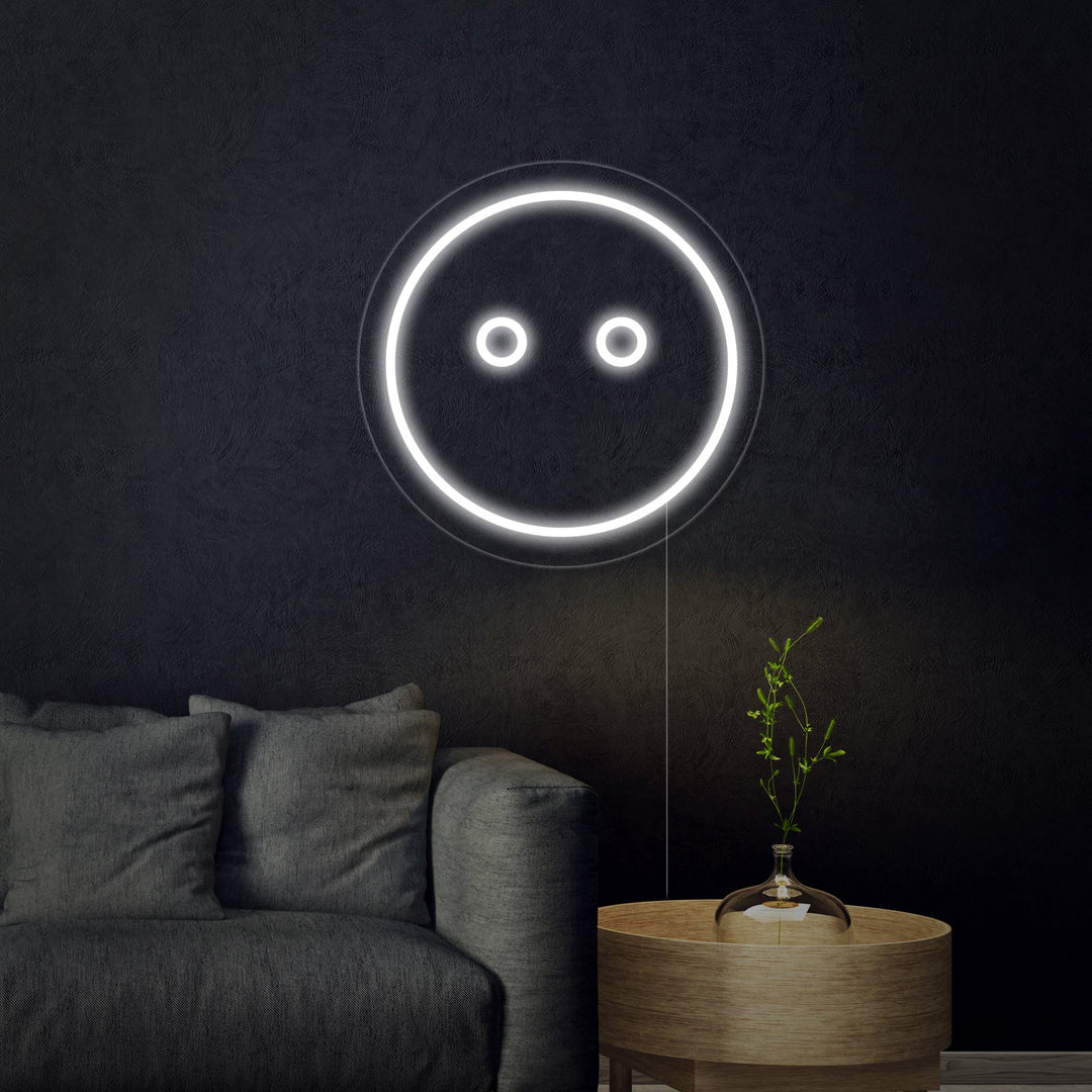 "Emoji Ojos Pequeños" Letreros Neon