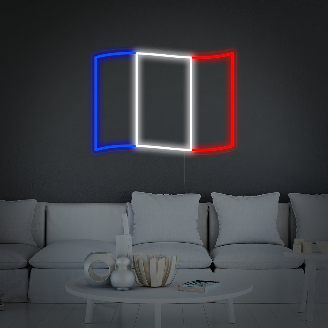 "Bandera De Francia" Letreros Neon